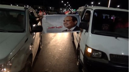 مسيرة بالسيارات تأييدا للسيسي في شوارع السويس