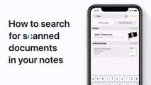 How to search inside scanned documents in Notes for iPhone or iPod touch – Apple Support