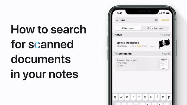 How to search inside scanned documents in Notes for iPhone or iPod touch – Apple Support