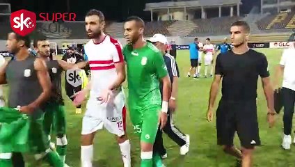 مشادات بين لاعبى الزمالك والاتحاد السكندرى بعد المباراة