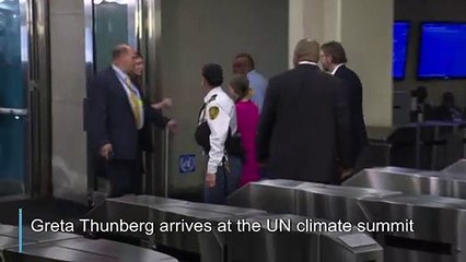 The stare: Thunberg sees Trump as they arrive at UN climate summit