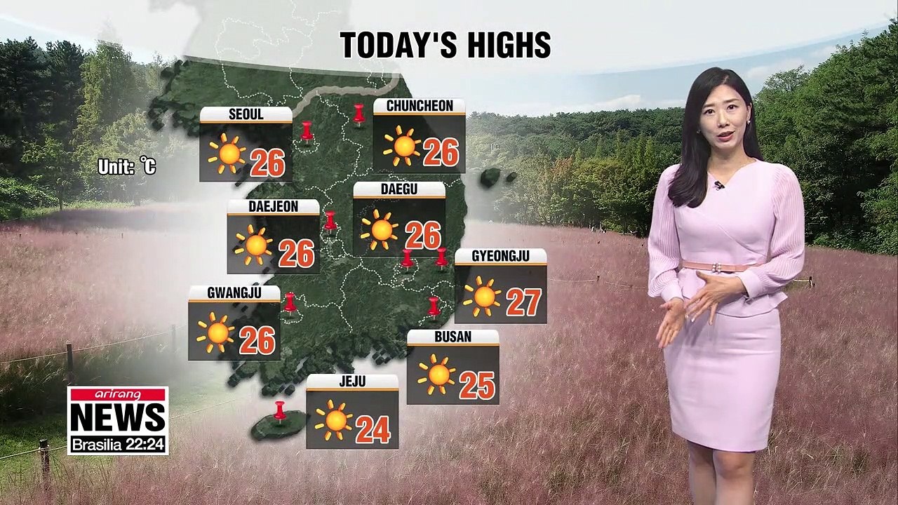 Pleasant autumn weather on tap under clear skies