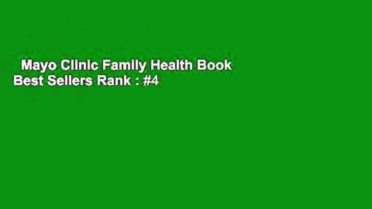 Mayo Clinic Family Health Book  Best Sellers Rank : #4