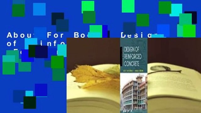 About For Books Design of Reinforced Concrete For Kindle