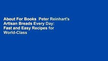 About For Books  Peter Reinhart's Artisan Breads Every Day: Fast and Easy Recipes for World-Class