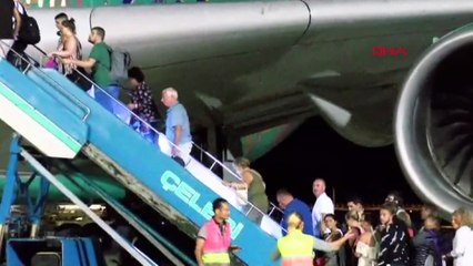 Bekleyiş sona erdi, Dalaman Havalimanı’na 12 uçak indi