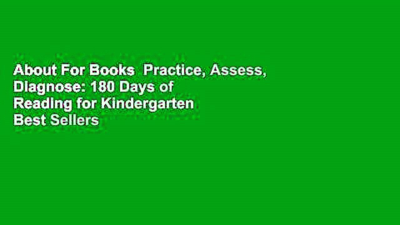 About For Books  Practice, Assess, Diagnose: 180 Days of Reading for Kindergarten  Best Sellers