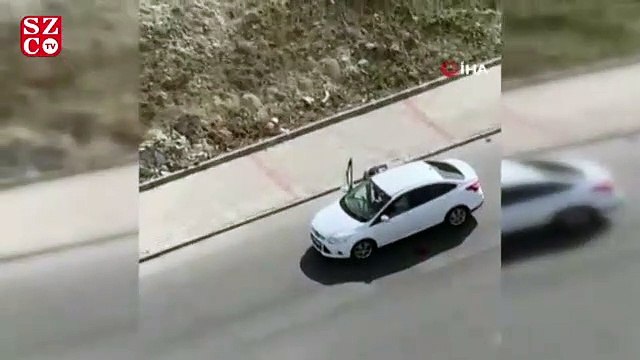 Araba içinde darp edilen kadını, vatandaşlar kurtardı