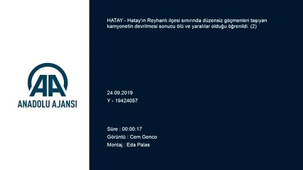 Düzensiz göçmenleri taşıyan kamyonet devrildi (2)- HATAY