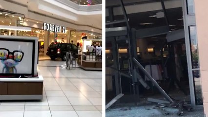 Un automobiliste rentre en voiture dans un centre commercial et sème la panique
