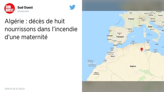 Huit nourrissons décèdent dans l’incendie d’une maternité en Algérie