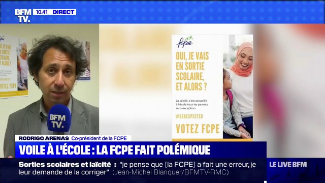 Voile à l'école: On est bien contents de trouver ces mamans pour que les enfants puissent faire des sorties scolaires , répond le Co-Président de la FCPE