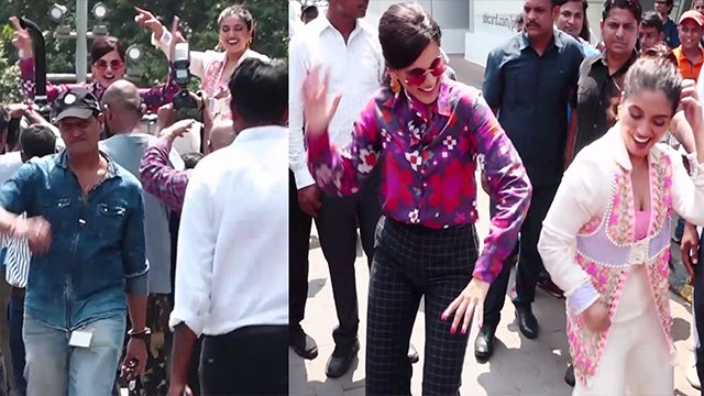 Taapsee Pannu & Bhumi Pednekar dance together at trailer launch of Saand Ki Aankh | FilmiBeat