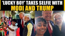 PM Modi and Pres Trump pose for a selfie with a young boy, Video goes viral | OneIndia News