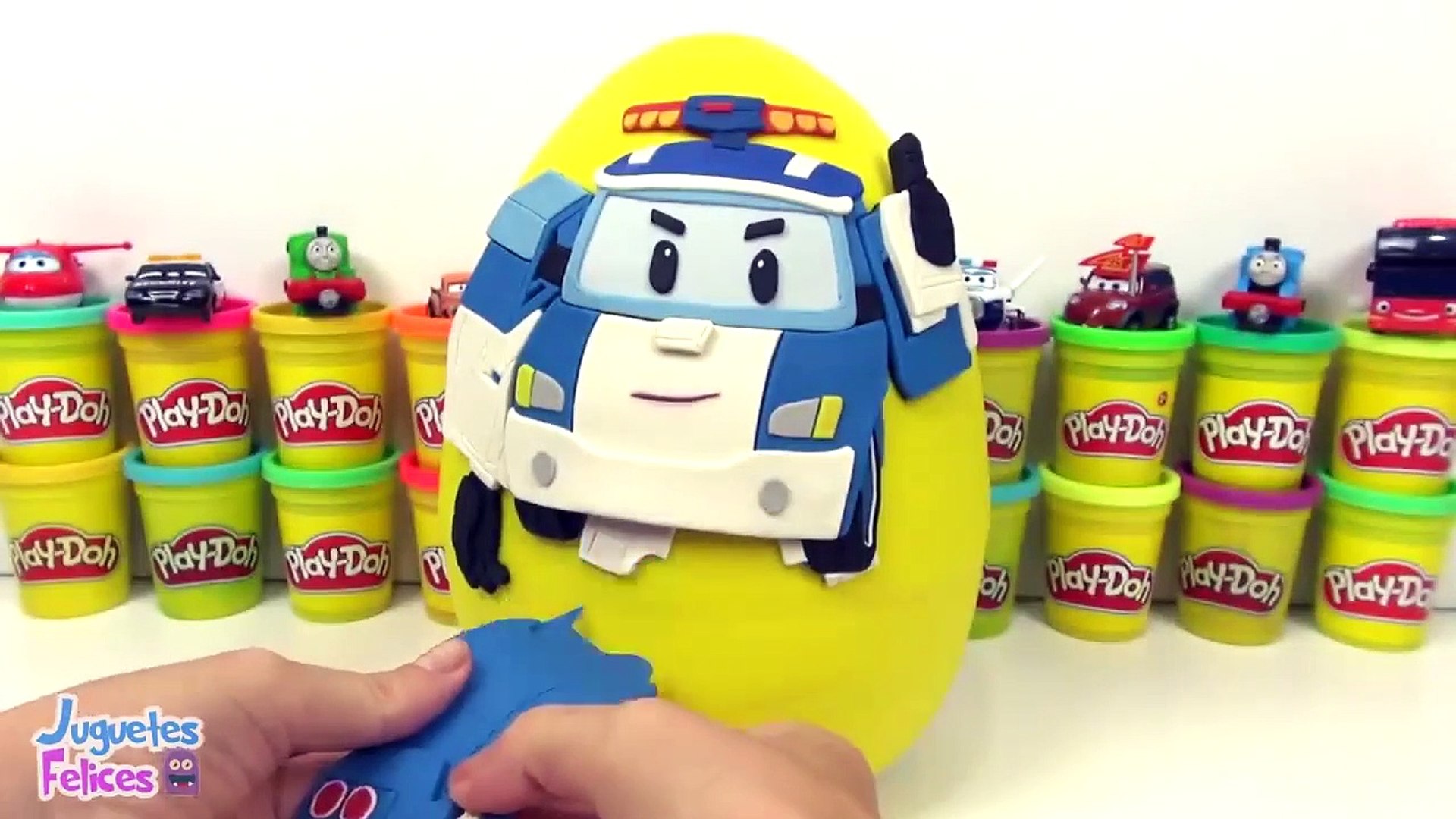 Huevo Sorpresa Gigante de Robocar Poli en Español de Plastilina Play Doh -  video Dailymotion