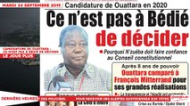 Le Titrologue du 24 Septembre 2019 : Candidature de Ouattara, ce n’est pas à Bédié de décider