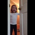 Little Girl Funnily Screams at Woman Asking For Treats
