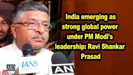 Header | India emerging as strong global power under PM Modi's leadership: Ravi Shankar Prasad