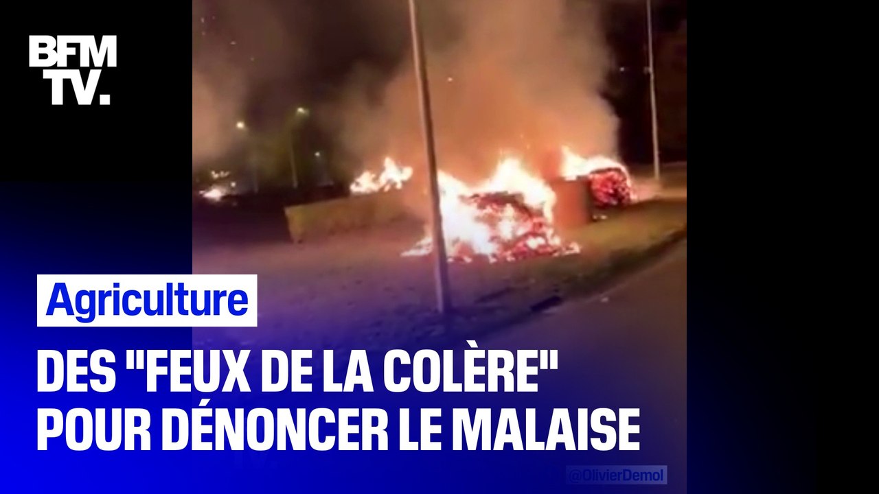Des agriculteurs ont allumé des "feux de la colère" pour protester contre les mesures sur les pesticides