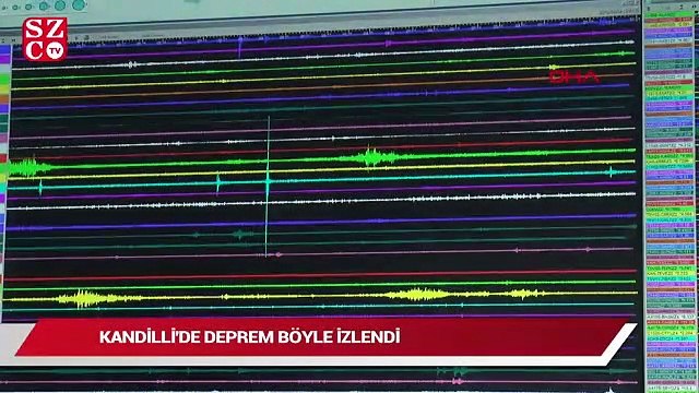 Deprem anı izleme istasyonuna böyle yansıdı