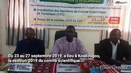 Session 2019 du FONRID Les membres du comité scientifique et technique installés à Koudougou