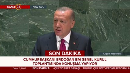 Başkan Erdoğan BM Genel Kurulu'nda