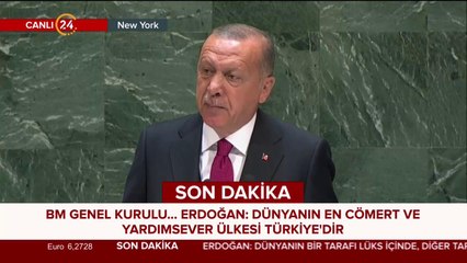 Başkan Erdoğan BM Genel Kurulu'nda