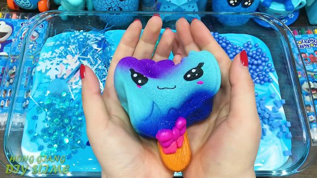 Blue Slime Mixing ! Mixing Random Things into Slime !! Relaxing with Piping Bags Slime s #537