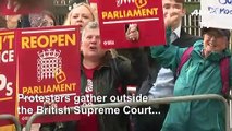 Protesters welcome UK Supreme Court decision to strike down parliament suspension