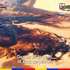 Dans la baie de Bornéo, 18 km2 de pétrole recouvrent la mer