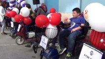 Engelli bireylere 16 akülü araç ve 10 tekerlekli sandalye