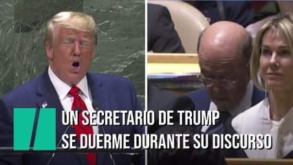 El secretario de Comercio de EE. UU. echa una cabezada durante el discurso de Trump