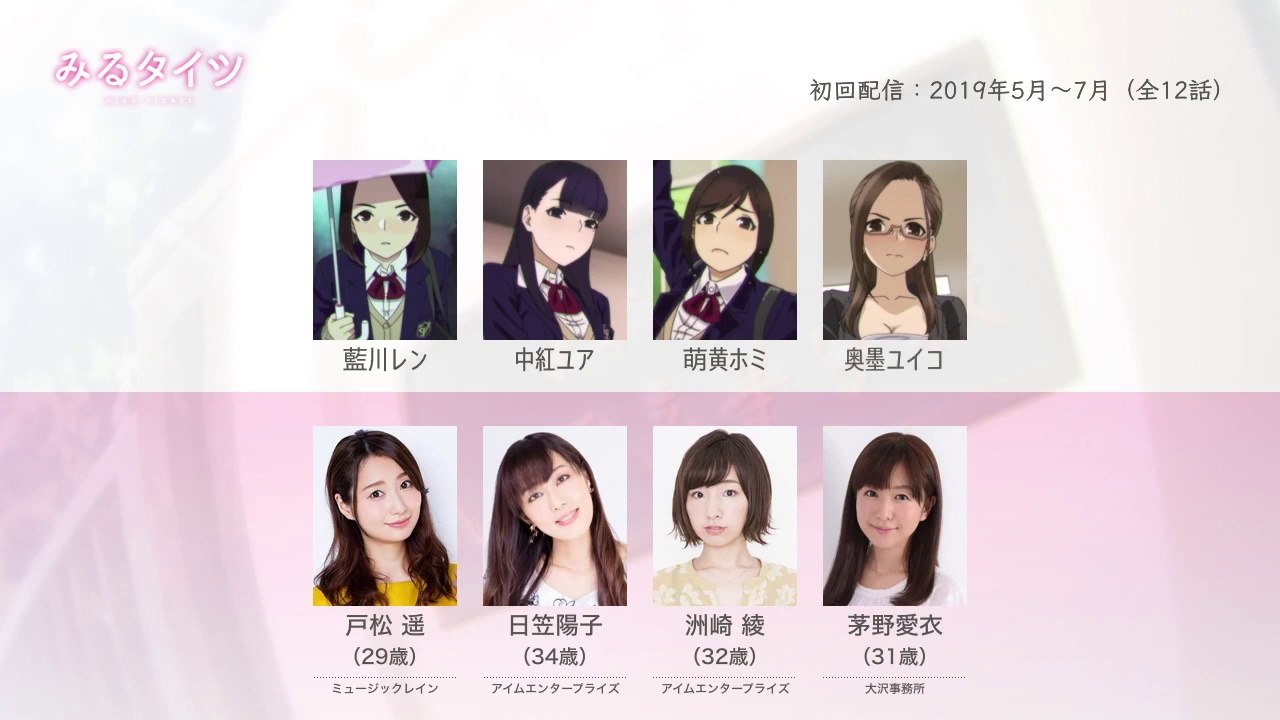 みるタイツの声優さんたちは、こんな顔！