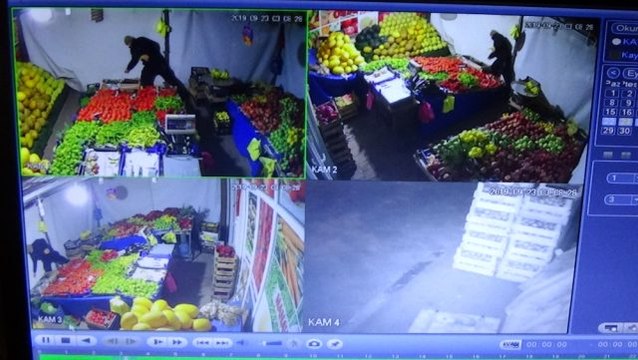 Birer gün arayla 3 kez aynı manavı soyan hırsız kameralara yakalandı