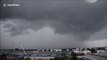 Time-lapse of heavy storm that caused delays at London City Airport