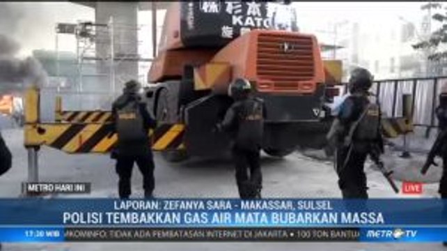 Sempat Bentrok, Mahasiswa Makassar Bubarkan Diri
