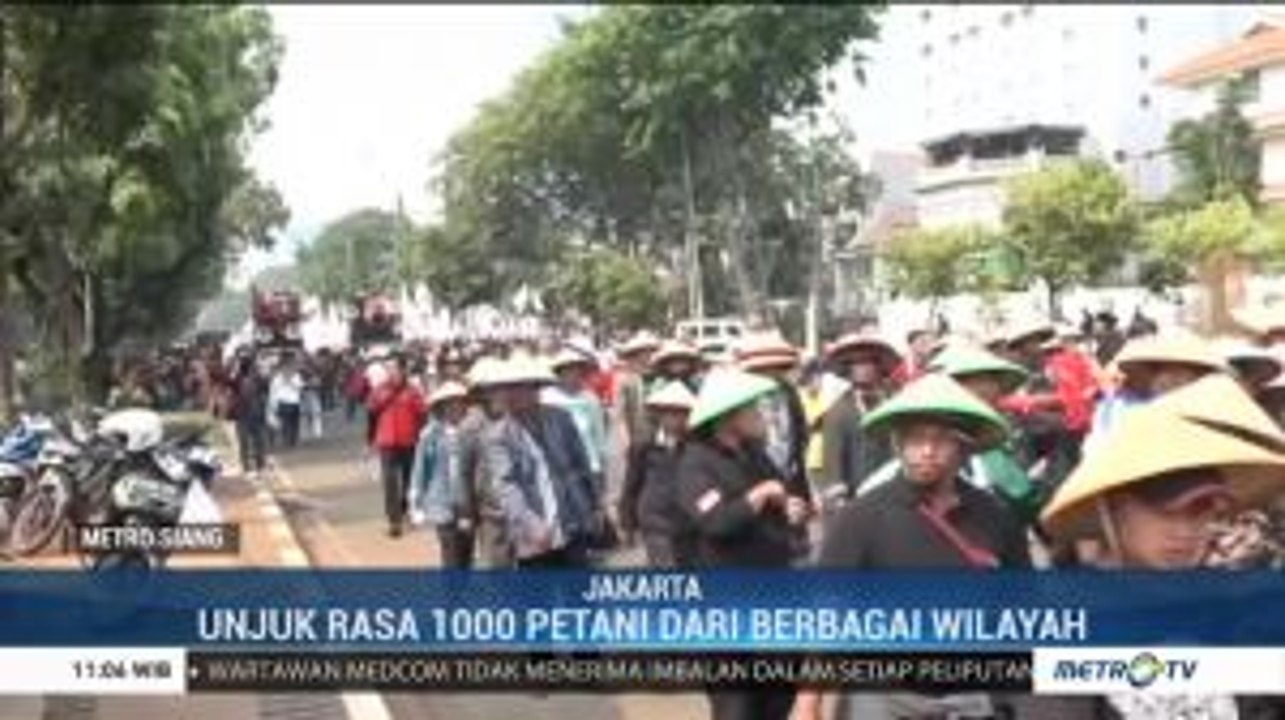 Ribuan Petani Unjuk Rasa Tuntut Reformasi Agraria