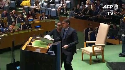 A l'ONU, Jair Bolsonaro défend sa souveraineté sur l'Amazonie