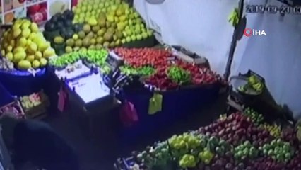 Bursa'da birer gün arayla 3 kez aynı manavı soyan hırsız kamerada
