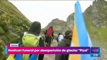 Realizan funeral por la desaparición del glaciar 