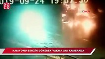 İstanbul’da kamyon yakan kişinin görüntüleri paylaşıldı
