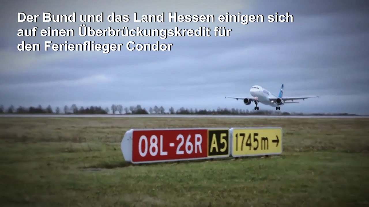 Staat gewährt ferienflieger condor Überbrückungskredit