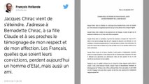 Décès de J. Chirac : Les réactions de la classe politique Française sur Twitter.