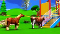 246.Farm Animals Babies Find Mom Videos for Kids at Outdoor Playground Amusement Park