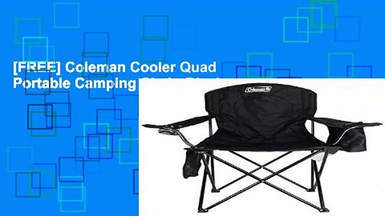 [FREE] Coleman Cooler Quad Portable Camping Chair, Black