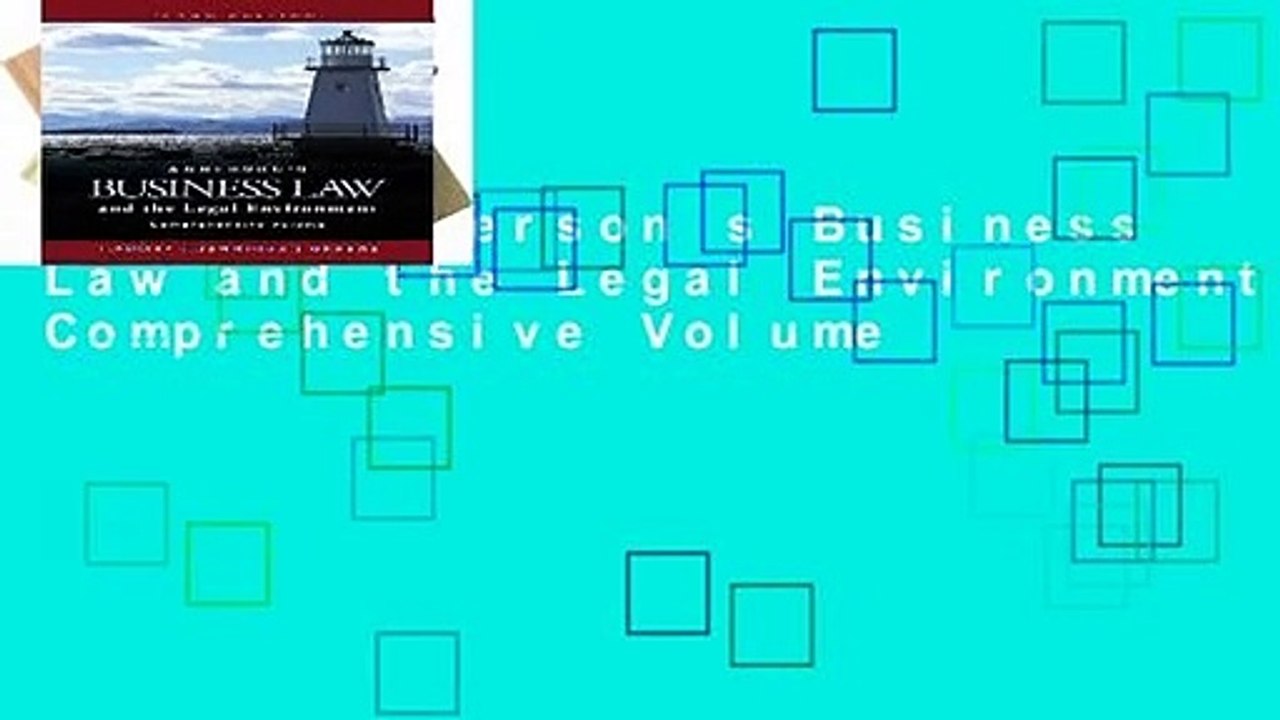 [READ] Anderson s Business Law and the Legal Environment, Comprehensive Volume