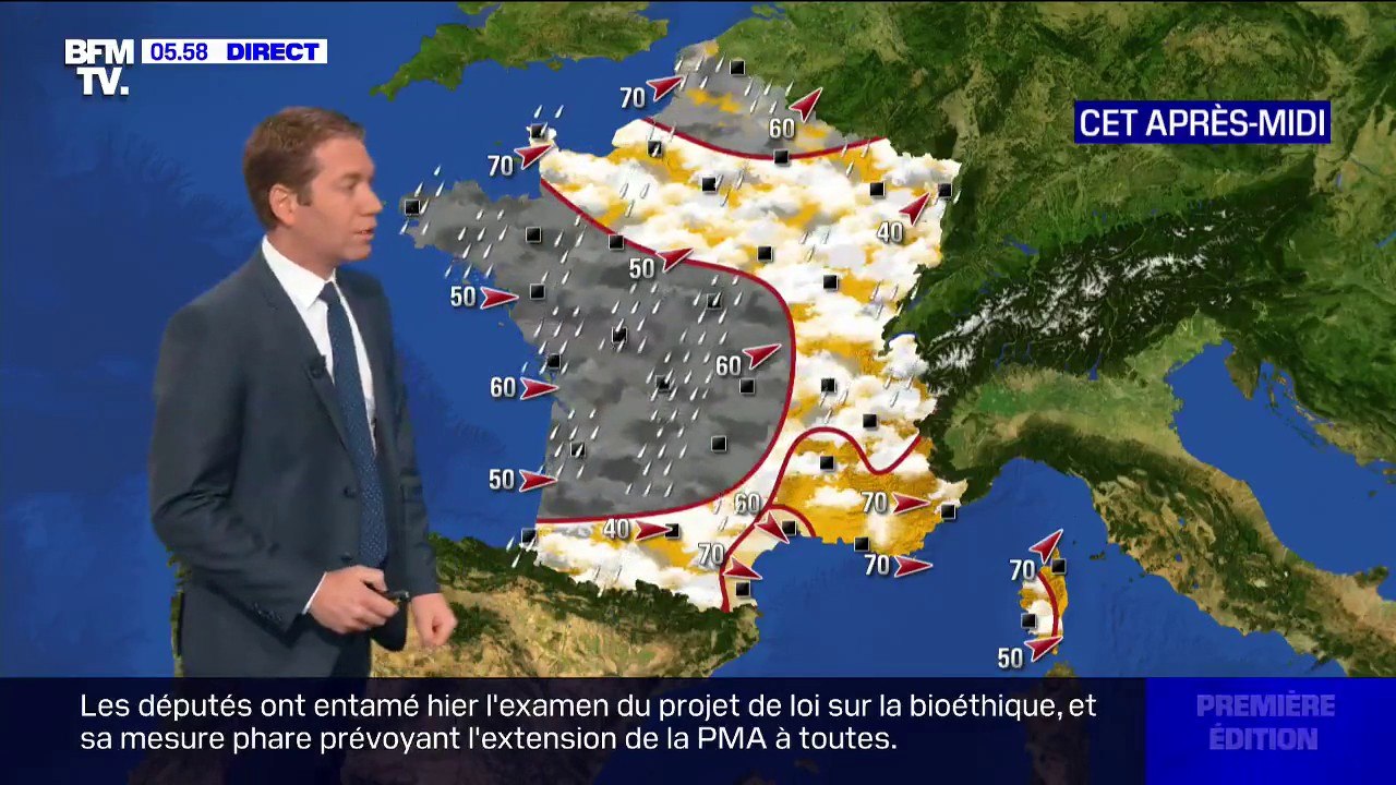 Un temps toujours maussade et pluvieux sur une bonne partie du pays ce mercredi