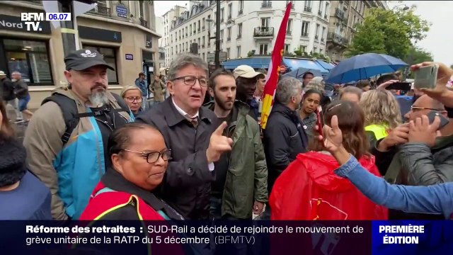 C'est des barbares. Les mots de Mélenchon à l'égard des policiers lors d'une manifestation contre la réforme des retraites