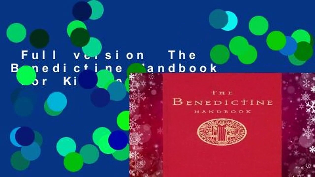 Full version  The Benedictine Handbook  For Kindle