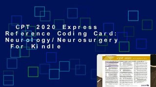 CPT 2020 Express Reference Coding Card: Neurology/Neurosurgery  For Kindle